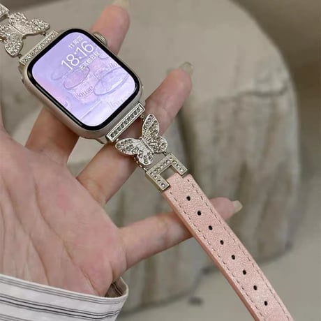 「V700」apple watch バンド かわいい 蝶々 アップル ウォッチ バンド 人気 女性
