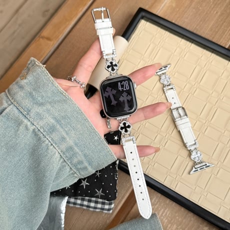 「V736」apple watch バンド かわいい 女性 アップルウォッチse/s10/11 交換ベルト おすすめ
