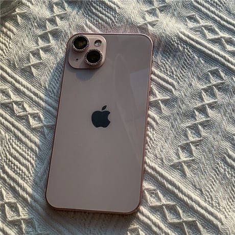 「V129」キラキラ iphone レンズ カバー iPhone17 iPhone16 カメラ リング ピンク色