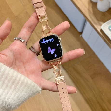 「V726」apple watchバンド かわいい 蝶々 42mm/46mm アップルウォッチ バンド 女性 おすすめ