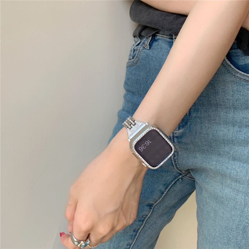 シルバーw★アップルウォッチ　バンド カバー　ベルト　Apple Watch