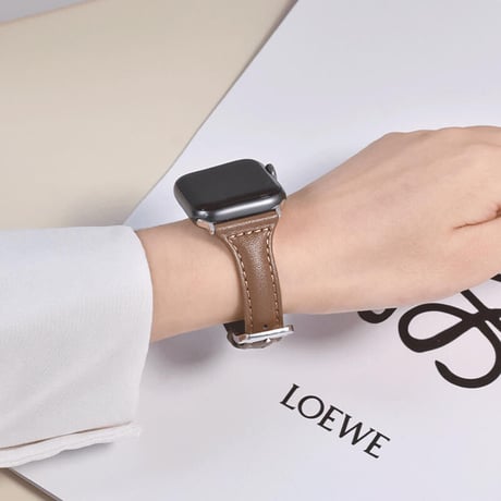 「V229」アップル ウォッチバンド 女性 細い apple watch7/8 レザーバンド おしゃれ