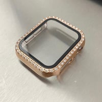 「V181」アップル ウォッチ カバー キラキラ 全面保護 apple watchケース Series 8/7/se フィルム付き おしゃれ 高級