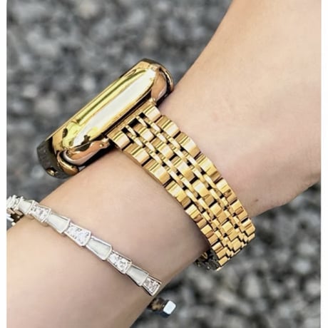 「V730」アップル ウォッチ ステンレス バンド apple watchバンド 女性 細め アップルウォッチカバー付き