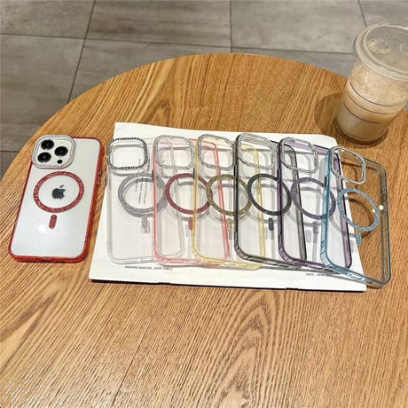 「V707」magsafeケース iphone16/16pro ケース 透明 可愛い スマホケース 韓国風