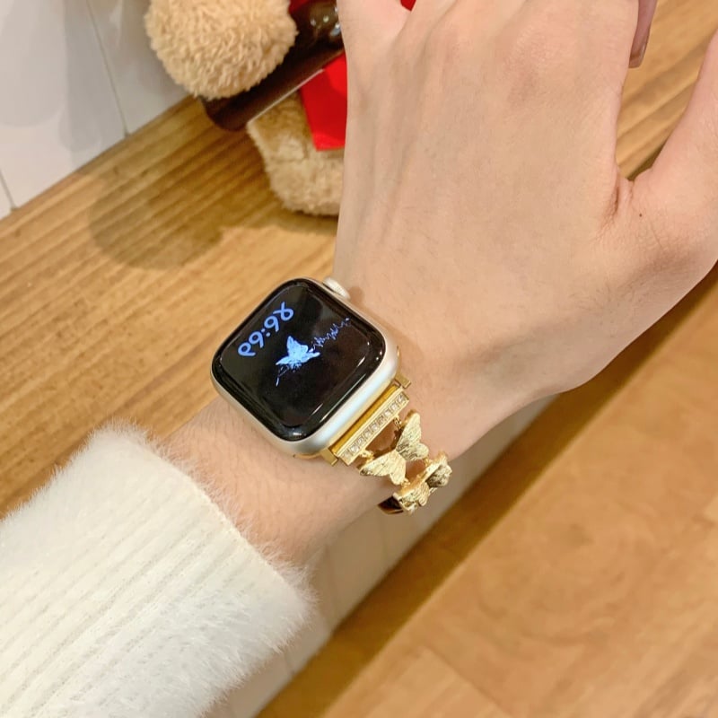 V726」apple watchバンド かわいい 蝶々 42mm/46mm アップルウォッチ