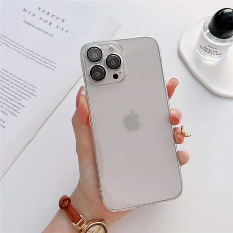 「V112」メタリック iphone14 クリアケース 防塵 軽量 iphone14pro/13 ケース  カメラフィルム付き