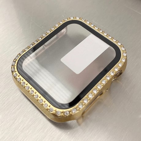 「V181」アップル ウォッチ カバー キラキラ 全面保護 apple watchケース Series 8/7/se フィルム付き おしゃれ 高級