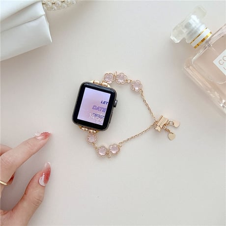 「V414」アップル ウォッチ バンド チェーン ブレスレット apple watch バンド 可愛い 女性