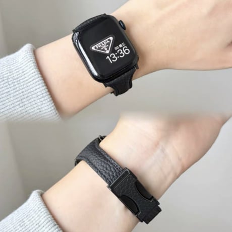 「V692」アップル ウォッチ バンド マグネット 44mm/46mm apple watch バンド 細め 革