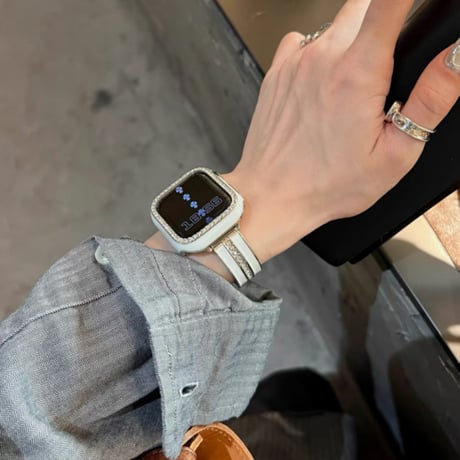 「V632」アップルウォッチ バンド エナメル apple watch バングル 女性 おしゃれ