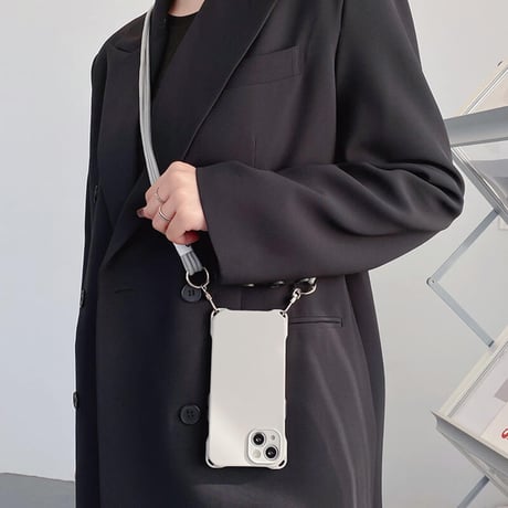 「V036」iPhoneショルダーケース シンプル iphone13/12ケース 男女兼用