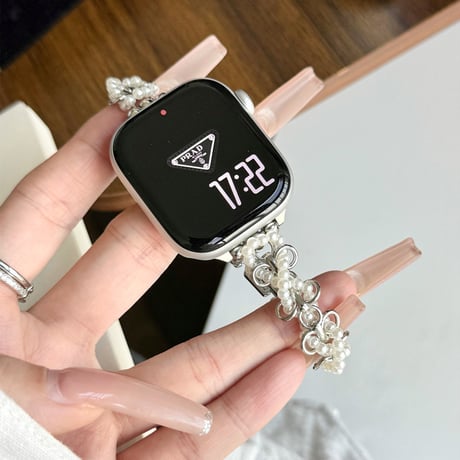 「V712」アップル ウォッチ バンド 可愛い パール apple watch ブレスレット