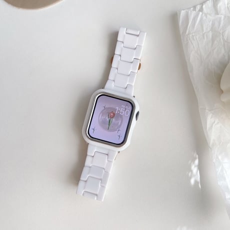 「V050」樹脂 アップルウォッチ8/7/6 バンド かわいい apple watchバンド＋カバー