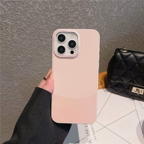 「V583」スマホケース バイ カラー iphone15/14 ケース シンプル おしゃれ