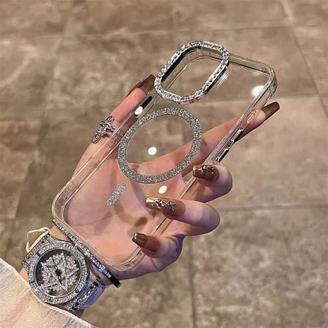 「V707」magsafeケース iphone16/16pro ケース 透明 可愛い スマホケース 韓国風