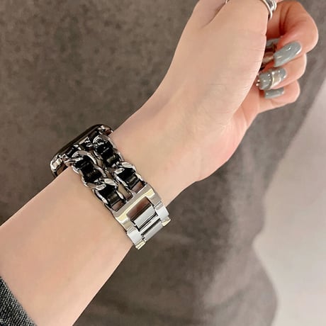 「V431」アップル ウォッチ バンド 人気 apple watch チェーンバンド おしゃれ