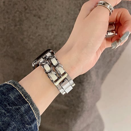 「V431」アップル ウォッチ バンド 人気 apple watch チェーンバンド おしゃれ