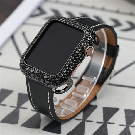 「V330」キラキラ アップルウォッチカバー＋バンド 2点セット  apple watch レザーバンド 高級 おしゃれ