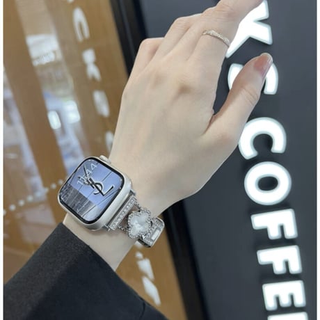 「V501」アップル ウォッチ バンド かわいい 四葉のクローバー apple watch バンド レディース