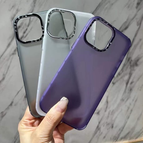 「V168」半透明 iphone14/14proケース 耐衝撃 薄型 iphone ハードケース マット感 指紋防止