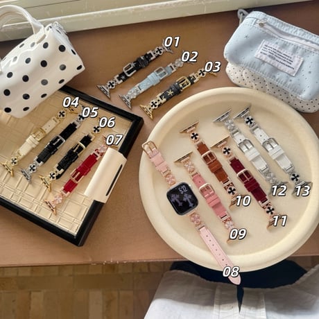 「V736」apple watch バンド かわいい 女性 アップルウォッチse/s10/11 交換ベルト おすすめ