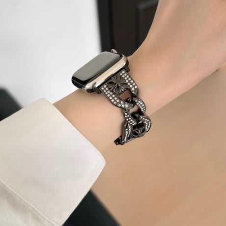 「V638」アップル ウォッチ バンド 女性 キラキラ apple watch バンド かわいい チェーン
