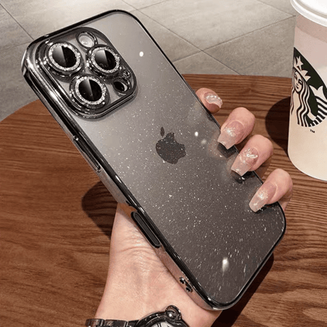「V715」iphone クリア ケース キラキラ iphone16/16pro ケース 可愛い カメラ保護