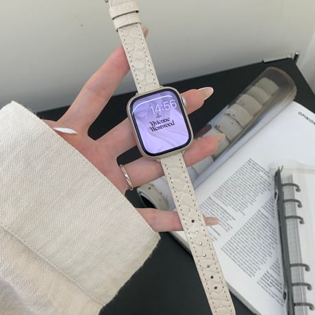 「V724」アップルウォッチバンド 革 女性 42mm/46mm apple watchバンド クロコダイル風