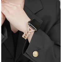 「V264」キラキラ apple watchバンド ピンクゴールド シルバー アップルウォッチブレスレット おしゃれ