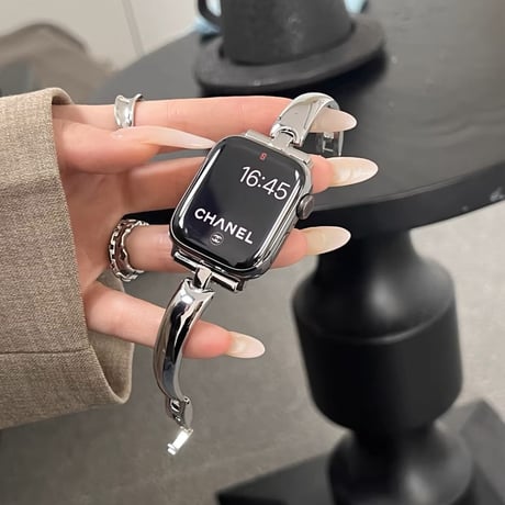「V629」アップル ウォッチ バンド バングル apple watchバンド シルバー おしゃれ