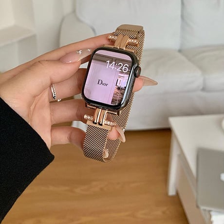 「V425」apple watch バンド 蒸れない アップルウォッチ ステンレス バンド メッシュ