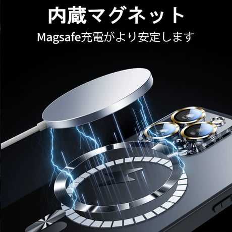 「V585」magsafe 充電 ケース iphone16pro おしゃれ iphone15/15 ケース カメラ保護フィルム付き