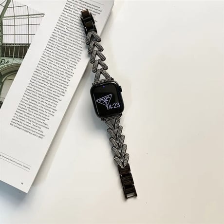 「V264」キラキラ apple watchバンド ピンクゴールド シルバー アップルウォッチブレスレット おしゃれ