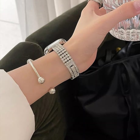 「V058」キラキラ アップルウォッチ バンド ジュエリー apple watchバンド カバー セット