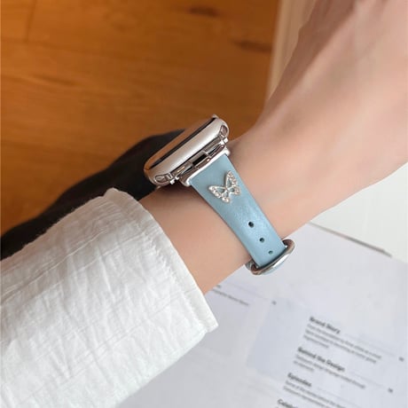 「V637」apple watch バンド 革 アップル ウォッチ バンド 女性 おしゃれ 細め