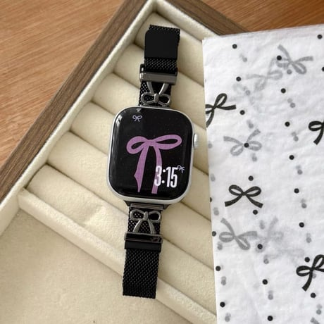 「V742」アップルウォッチ バンド 女性 蒸れない apple watch マグネット バンド かわいい