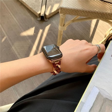 「V082」調整可能 apple watchバンド ステンレス＋樹脂 アップル ウォッチ バンド 夏 涼しい
