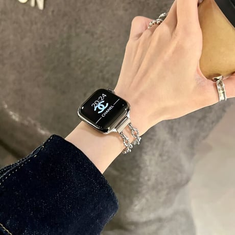 「V606」アップル ウォッチ バンド チェーン apple watch バンド おしゃれ 女性