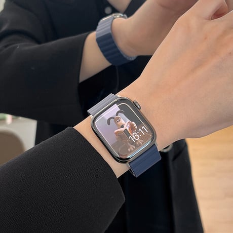 「V347」シリコン アップル ウォッチ バンド マグネット バイカラー apple watch バンド おしゃれ