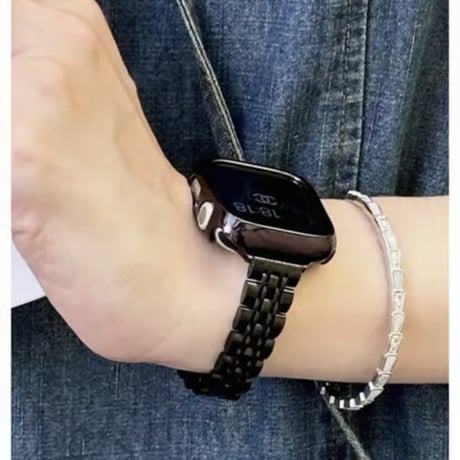 「V730」アップル ウォッチ ステンレス バンド apple watchバンド 女性 細め アップルウォッチカバー付き