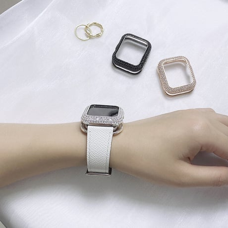 「V330」キラキラ アップルウォッチカバー＋バンド 2点セット  apple watch レザーバンド 高級 おしゃれ