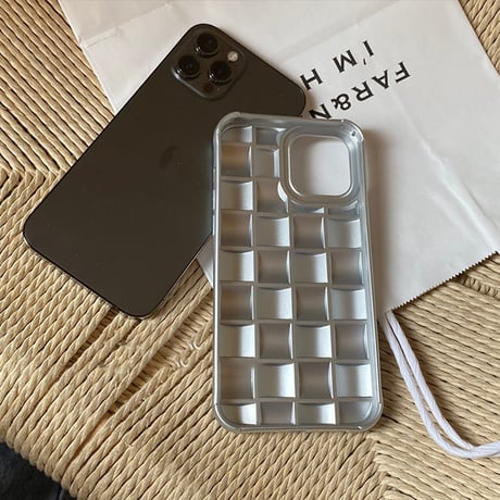 「V495」iphone15 ケース 韓国 iphone15pro/14 ケース おしゃれ 編み風