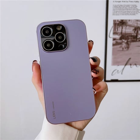 「V255」iphone14/14pro ガラスケース マット加工 iphone ハードケース シンプル 大人っぽい