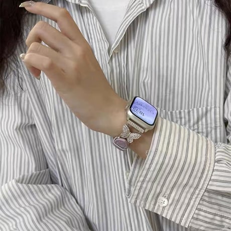 「V700」apple watch バンド かわいい 蝶々 アップル ウォッチ バンド 人気 女性