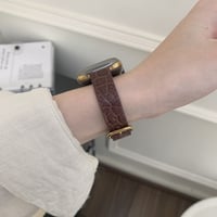 「V724」アップルウォッチバンド 革 女性 42mm/46mm apple watchバンド クロコダイル風