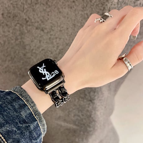 「V431」アップル ウォッチ バンド 人気 apple watch チェーンバンド おしゃれ