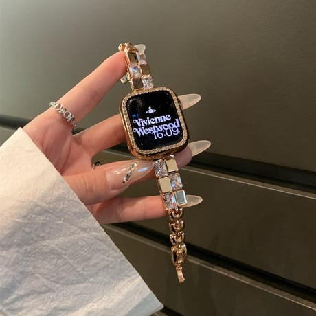 「V658」レディース アップル ウォッチ バンド ジルコン apple watchバンド 可愛い