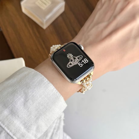 「V712」アップル ウォッチ バンド 可愛い パール apple watch ブレスレット