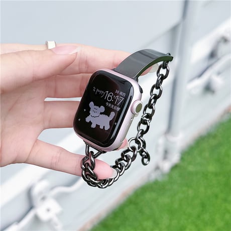 「V641」アップル ウォッチ バンド チェーン apple watchバンド おしゃれ 男女兼用